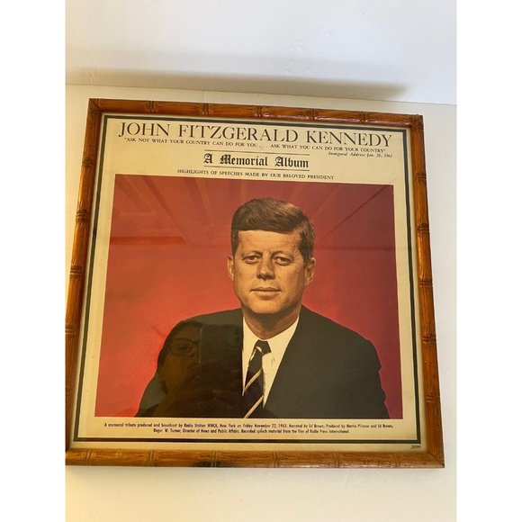 John Fitzgerald Kennedy: A Memorial Album made  in a frame. - Picture 2 of 9